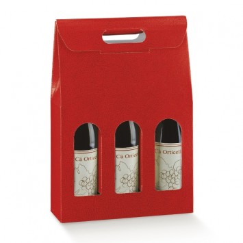 Bottle Box - 3 Bottles Red (x30)  37695